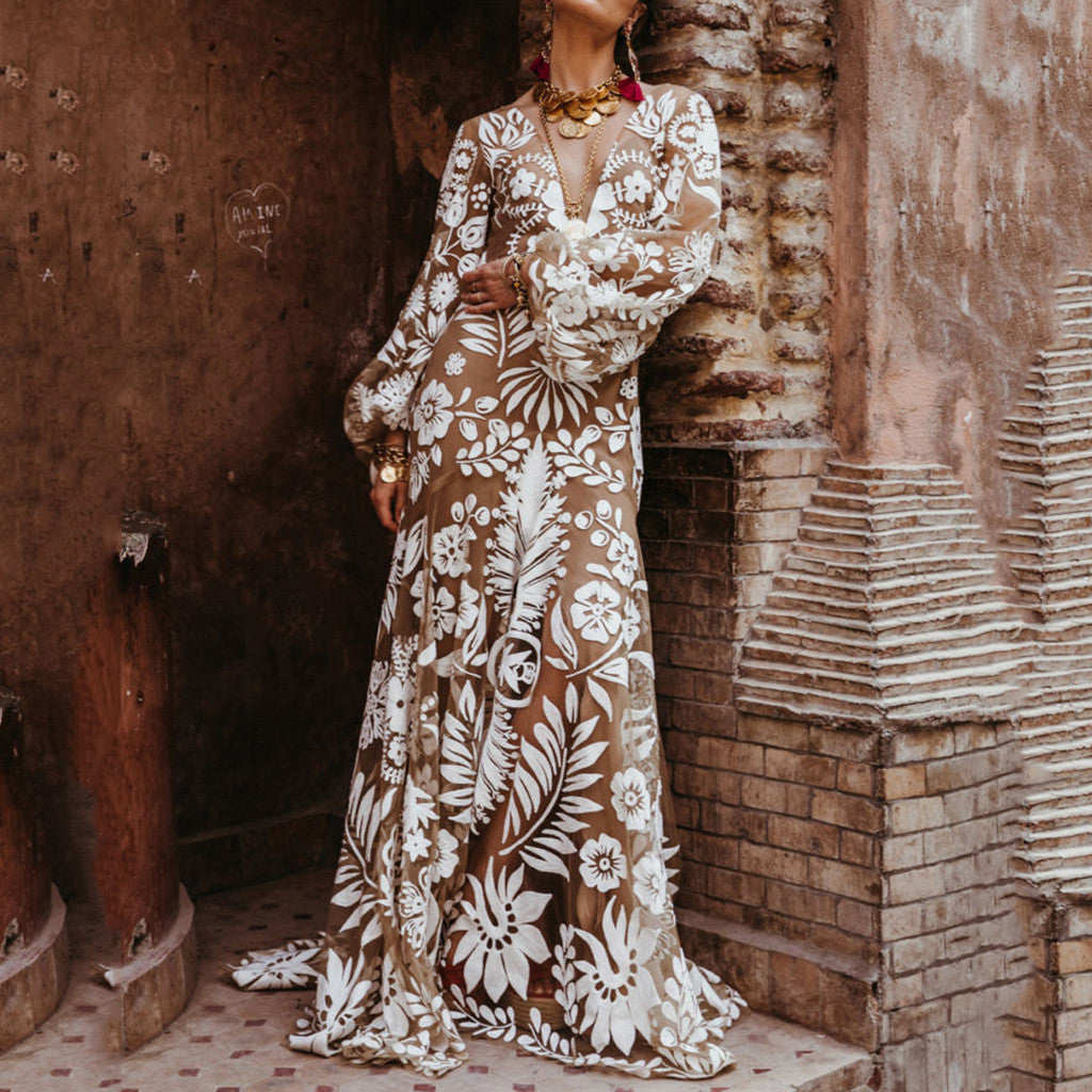 Floral Evening Dress